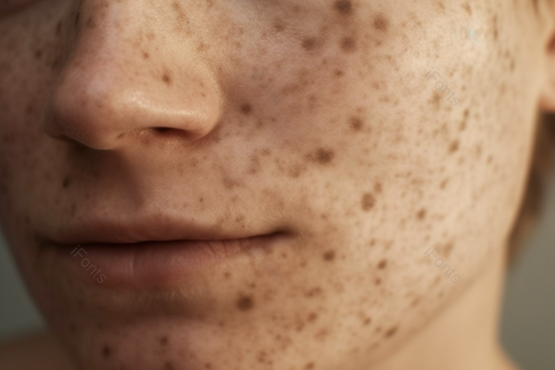 皮肤痤疮疤痕油皮肤和毛孔黑斑和脸上的雀斑摄影图,高清,摄影图,摄影图片,图片大全,摄影图免费下载